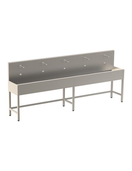 Nerūsējošā tērauda sile ar 5 integrētām elektronikām, garums 3000 mm, 24 V DC