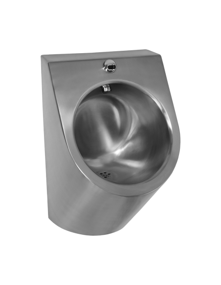 Nerūsējošā tērauda pisuārs ar integrētu infrasarkano skalošanas ierīci, 6 V Nerūsējošā tērauda pisuārs ar integrētu infrasarkano skalošanas ierīci, 6 V