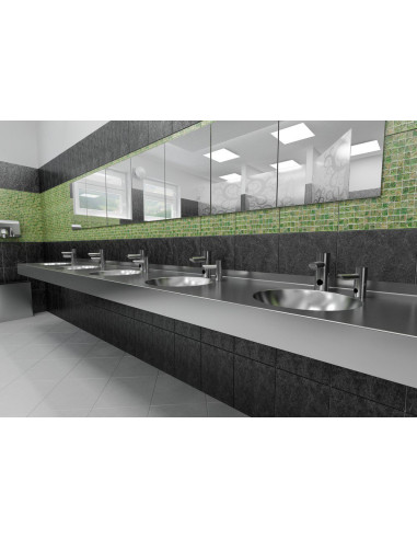 Nerūsējošā tērauda sienas piekarināmā trīskāršā izlietne