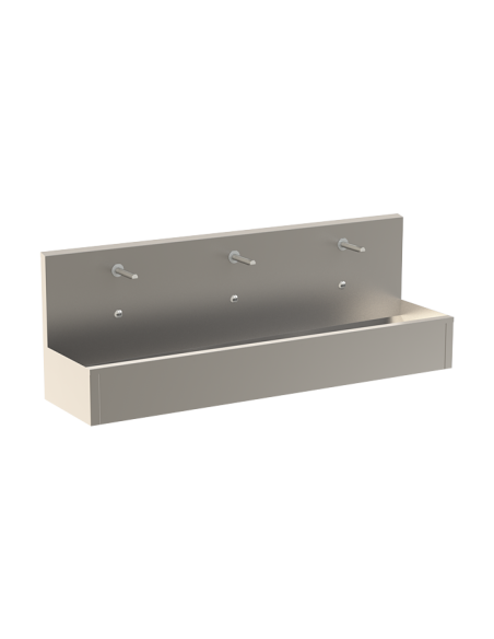 Nerūsējošā tērauda sienas piekarināmā sile ar 3 integrētām elektronikām, termostata vārstu, garums 1900 mm, 24 V DC