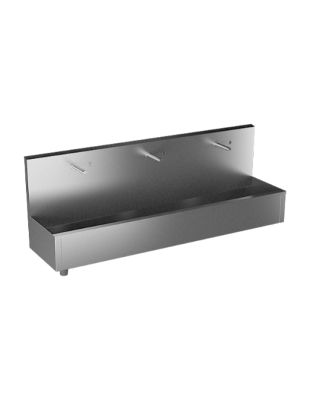 Nerūsējošā tērauda sienas piekarināmā sile ar 3 integrētām pjezo elektronikām, garums 1900 mm, matēta, 24 V DC Nerūsējošā tērauda sienas piekarināmā sile ar 3 integrētām pjezo elektronikām, garums 1900 mm, matēta, 24 V DC