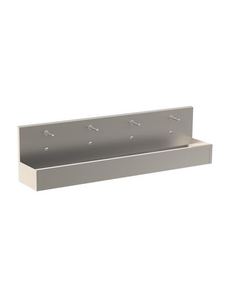 Nerūsējošā tērauda sienas piekarināmā sile ar integrētu elektroniku, termostata vārstu, garums 2500 mm, 24 V DC