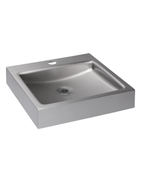 Nerūsējošā tērauda sienas izlietne, matēta apdare