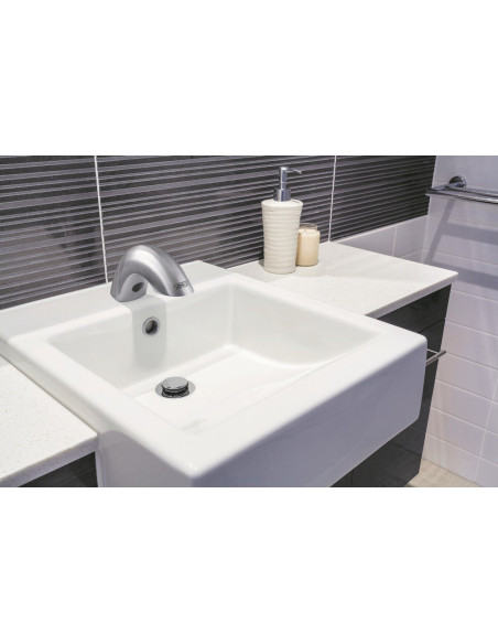 Nerūsējošā tērauda izlietnes krāns aukstam vai iepriekš sajauktam ūdenim, 24 V DC