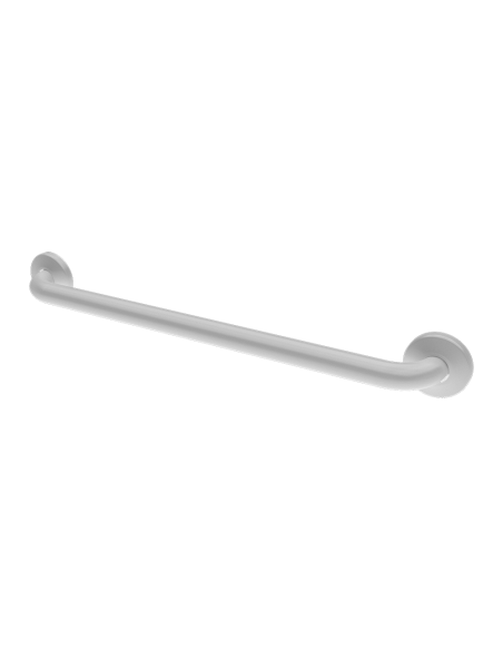 Tērauda satvērēja stienis universāls, fiksēts, garums 690 mm, baltā krāsā – Komaxit