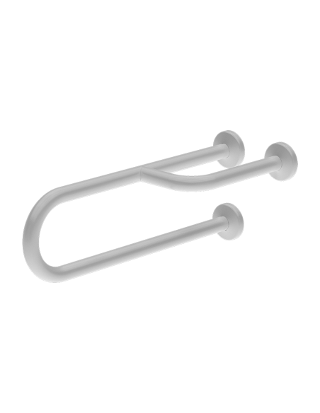 Tērauda greifers, fiksēts, garums 600 mm, baltā krāsā – Komaxit