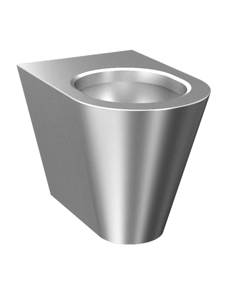 Vandālizturīgs nerūsējošā tērauda grīdas tualete Vandālizturīgs nerūsējošā tērauda grīdas tualete