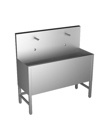 Vandālizturīga nerūsējošā tērauda sile ar 2 integrētām elektronikām, garums 1250 mm, 24 V DC