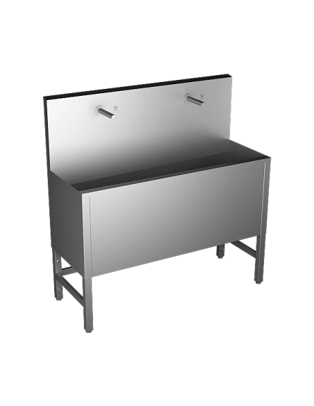 Vandāļiem izturīga nerūsējošā tērauda sile ar 2 integrētām pjezo elektronikām, garums 1250 mm, 24 V līdzstrāva