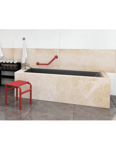 Vinila vannas satvērēja stienis fiksēts, izmēri 552 x 275 x 100 mm