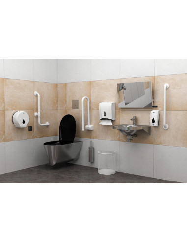 Vinila vannas satvērēja stienis fiksēts, pa labi, izmēri 350 x 660 mm
