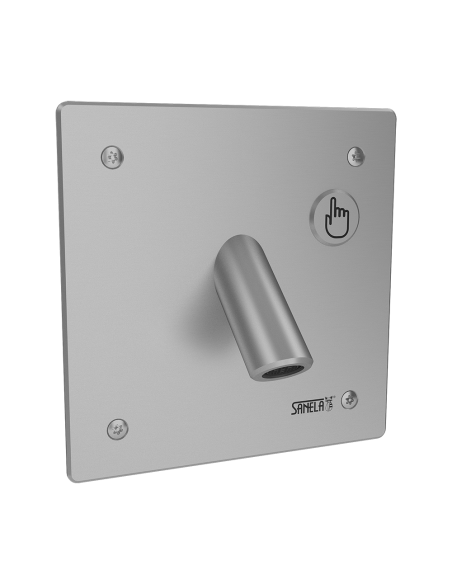 Pie sienas stiprināms krāns aukstam vai iepriekš sajauktam ūdenim ar vandālizturīgu vāku, 24 V DC