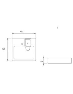 Izlietne veļas mašīnai Bergamo 600 - 3 2