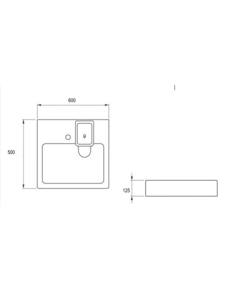 Izlietne veļas mašīnai Bergamo 500 - 2