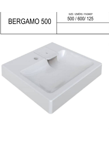 SPN Izlietne veļas mašīnai Bergamo 50x60x12,5cm - 3