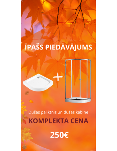 Flory semi-circular shower cabin 90x90x185cm with acrylic tray - 6