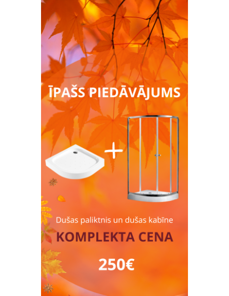 Flory semi-circular shower cabin 90x90x185cm with acrylic tray - 6 Flory semi-circular shower cabin 90x90x185cm with acrylic tray - 6