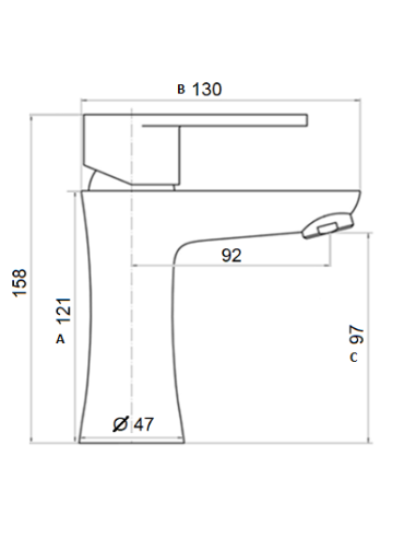 Ceramic sink faucet MG-1960, GAUJA - 3