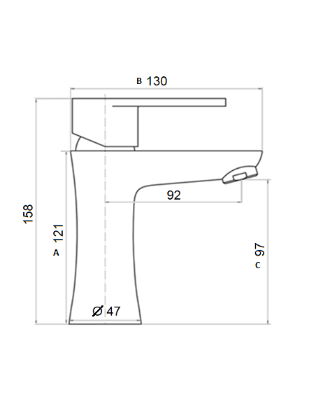 Ceramic sink faucet MG-1960, GAUJA - 3 Ceramic sink faucet MG-1960, GAUJA - 3