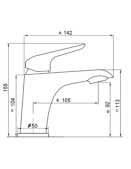 Keramiskās izlietnes jaucējkrāns MG-2460 MAGMA VENTA - 4 Keramiskās izlietnes jaucējkrāns MG-2460 MAGMA VENTA - 4