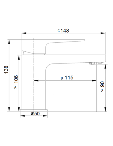 Keramiskās izlietnes krāns MG-2660-M, BĒRZUPE - 3