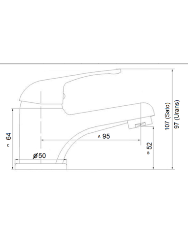 Ceramic sink faucet MG-3260, URANS - 2