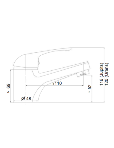 Sink tap with bidet MG6270, JUPITS - 2