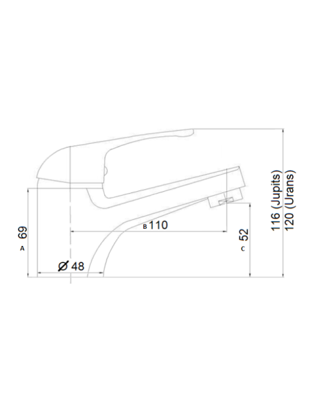 Sink tap with bidet MG6270, JUPITS - 2