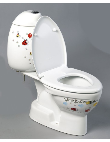 KID Bērnu Close Coupled Tualete, S-trap, dekors