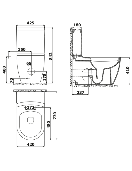 GRANDE WC tuvs pāris XL, Balts GRANDE WC tuvs pāris XL, Balts