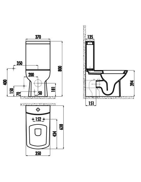 aizmugure pie sienas wc Lara, mat melns, bez sēdekļa (LR360-11SM + LR410-00SM + 099938 ) aizmugure pie sienas wc Lara, mat melns, bez sēdekļa (LR360-11SM + LR410-00SM + 099938 )