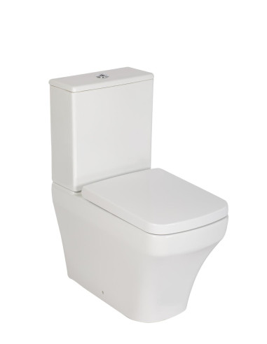 Wc bez apmales ar aizmuguri pret sienu Solo, universāls slazds, dubultā skalošana (SO361+MA410+IT5130)