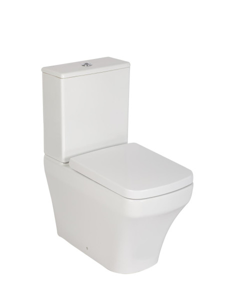 Wc bez apmales ar aizmuguri pret sienu Solo, universāls slazds, dubultā skalošana (SO361+MA410+IT5130)