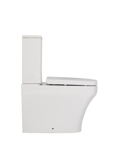 Wc bez apmales ar aizmuguri pret sienu Solo, universāls slazds, dubultā skalošana (SO361+MA410+IT5130)