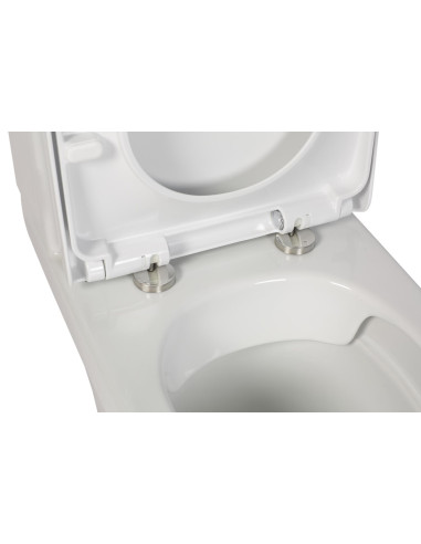 Wc bez apmales ar aizmuguri pret sienu Solo, universāls slazds, dubultā skalošana (SO361+MA410+IT5130)