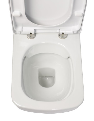 Wc bez apmales ar aizmuguri pret sienu Solo, universāls slazds, dubultā skalošana (SO361+MA410+IT5130)
