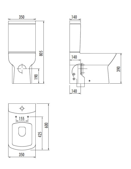 wc kompakts LARA, aizmugure pie sienas, bez sēdekļa (LR360+LR410+099938) wc kompakts LARA, aizmugure pie sienas, bez sēdekļa (LR360+LR410+099938)