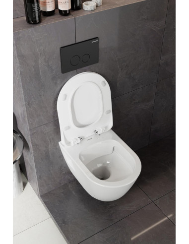 bezmalu sienas wc Terra, balts, sēdekļa pārvalks nav iekļauts