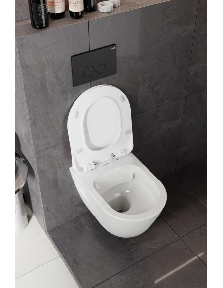 bezmalu sienas wc Terra, balts, sēdekļa pārvalks nav iekļauts