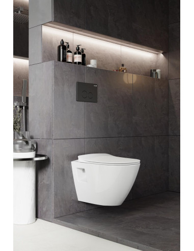 bezmalu sienas wc Terra, balts, sēdekļa pārvalks nav iekļauts