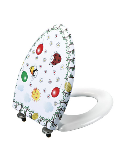 KID Bērnu tualetes sēdeklis, metāla eņģes, dekorēts KID Bērnu tualetes sēdeklis, metāla eņģes, dekorēts