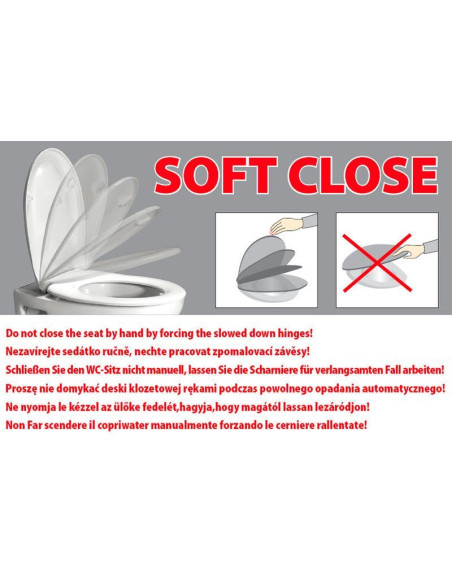 GRANDE Soft Close tualetes sēdeklis, balts