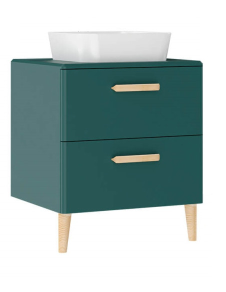 Patara Izlietnes Skapis ar atvilktnēm 60 cm, zaļš bez izlietnes Patara Izlietnes Skapis ar atvilktnēm 60 cm, zaļš bez izlietnes