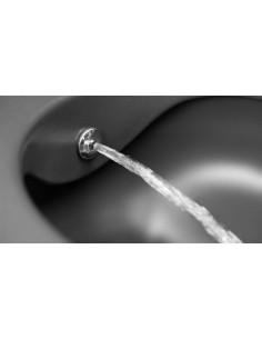 sienas piekarināmā tualete bez malām Bezmaksas ar integrētu bidē jaucējkrānu, mat melns 2