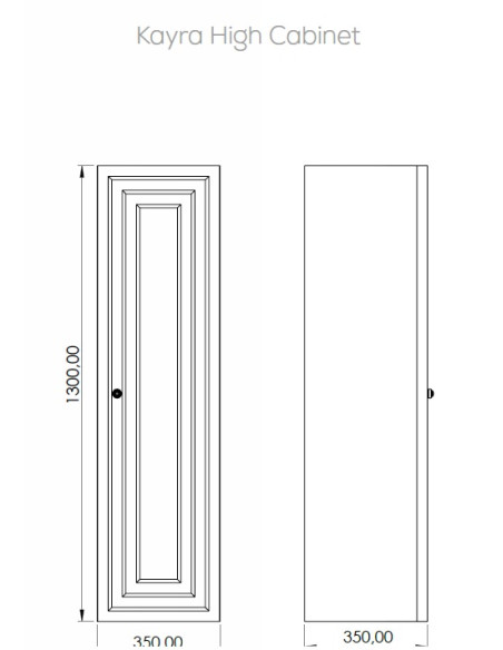 Kayra Height Board 130 cm Zils
