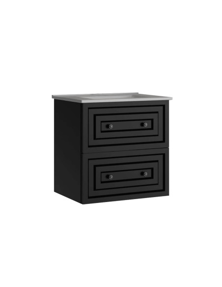 Kayra izlietnes skapis ar atvilktnēm 60 cm, antracīts + izlietne SU060 Kayra izlietnes skapis ar atvilktnēm 60 cm, antracīts + izlietne SU060