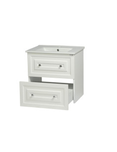 Kayra Izlietnes skapis ar atvilktnēm 60 cm, balts + izlietne SU060 2