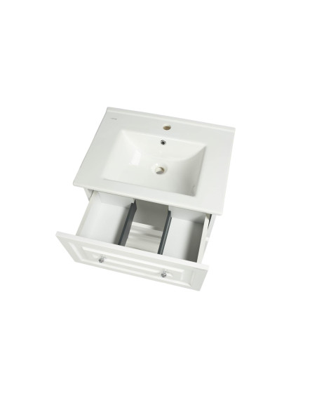 Kayra Izlietnes skapis ar atvilktnēm 60 cm, balts + izlietne SU060