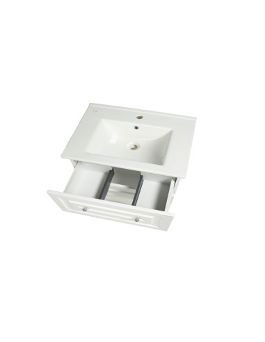 Kayra Izlietnes skapis ar atvilktnēm 80 cm, balts + izlietne SU080