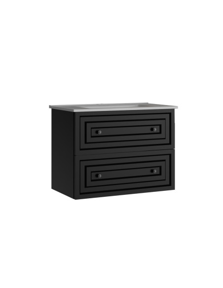 Kayra izlietnes skapis ar atvilktnēm 80 cm, antracīts + izlietne SU080 Kayra izlietnes skapis ar atvilktnēm 80 cm, antracīts + izlietne SU080